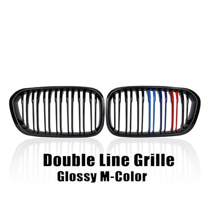 XVIP Front Bumper Kidney Grille Racing Grills For BMW 1 Series F20 F21 2015-2019 Replacement Double Slat Gloss Black Grilles