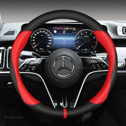 Car steering wheel cover For Mercedes A B C E R V CLASS CLA GLC GLK ML SLK VITO W123 W124 W203 W204 W176 W177 W212 W213 W221 245