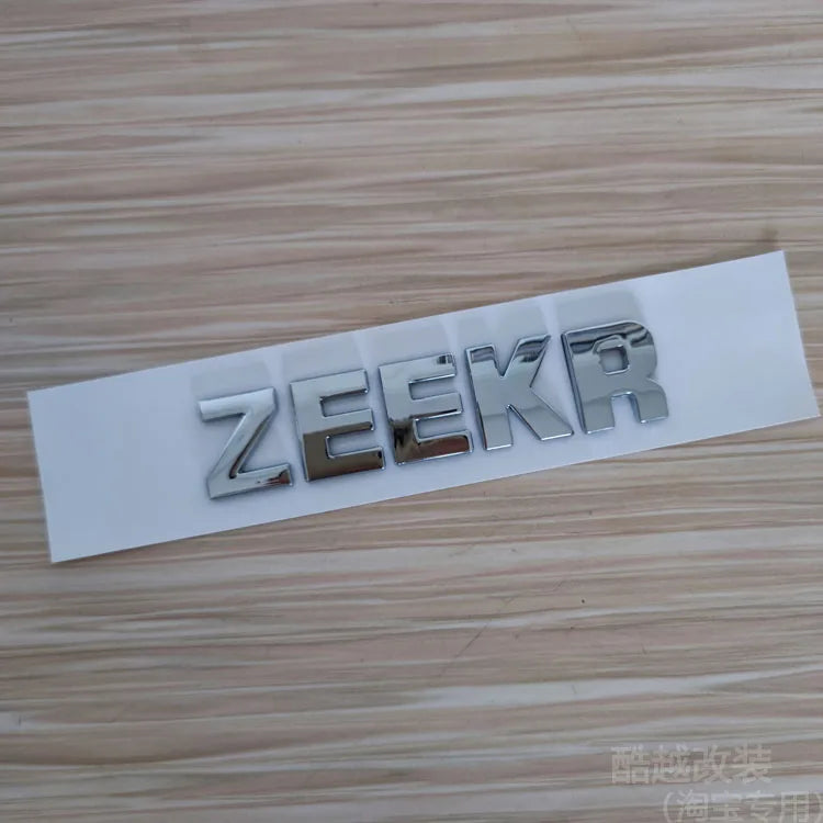 For Zeekr 7X 2025 Front hood car emblem tailgate lettering accessories modified black badge
