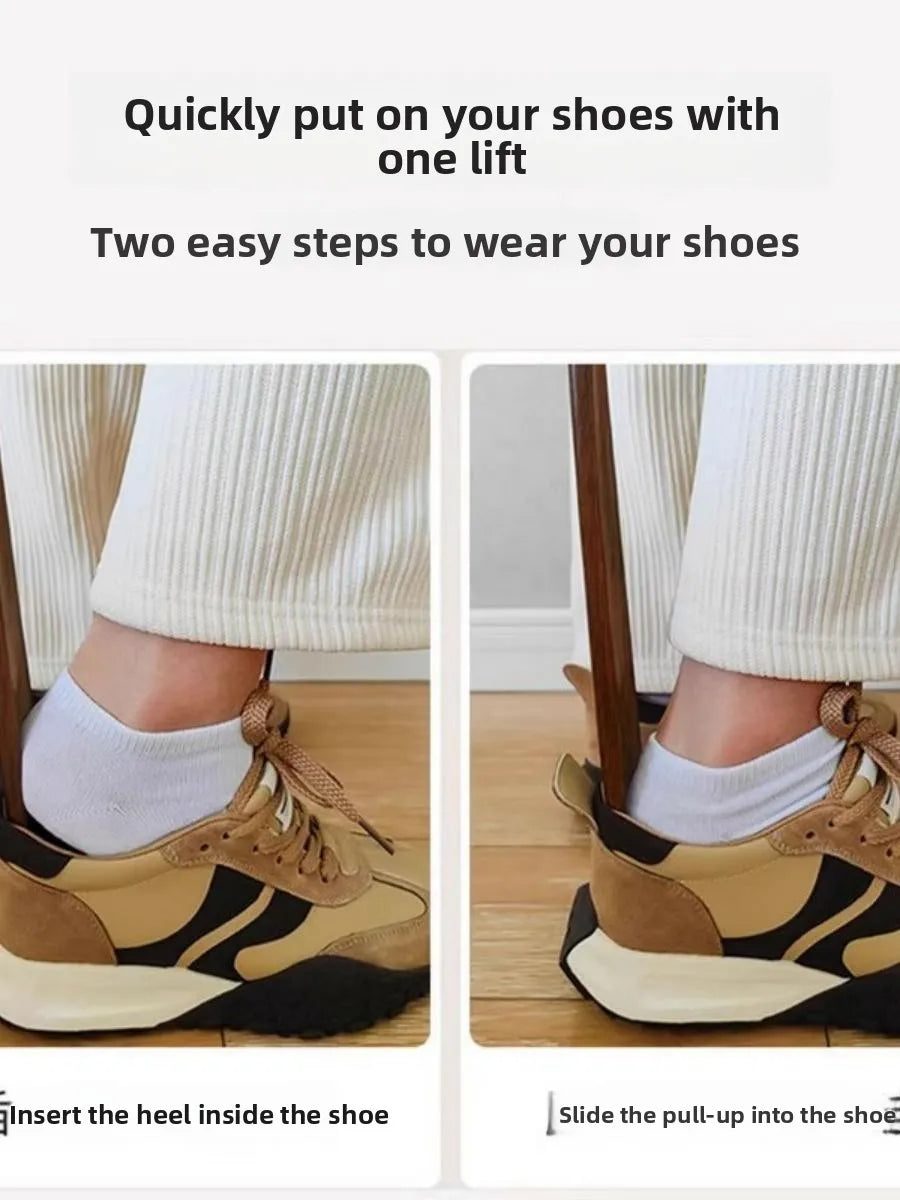 Long Handle Shoe Horn Elderly No Bending Waist Shoe Insertion Device Easy to Use Home Daily Shoe Care Tool Extended Length
