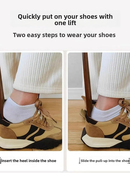 Long Handle Shoe Horn Elderly No Bending Waist Shoe Insertion Device Easy to Use Home Daily Shoe Care Tool Extended Length