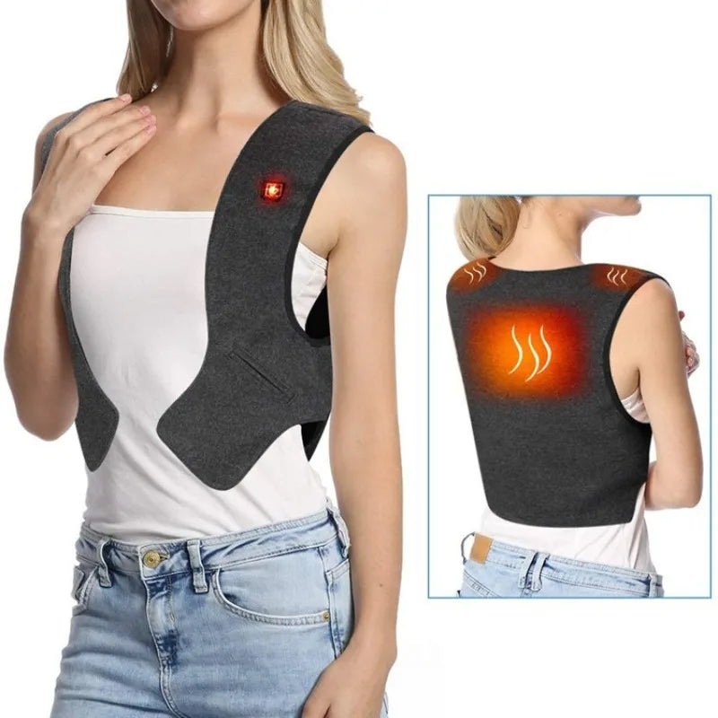 Graphene Heat Coat Winter Heated Vest for Men Women Electric Heated Jackets USB Heating Padded Jacket Keep Warm Vest