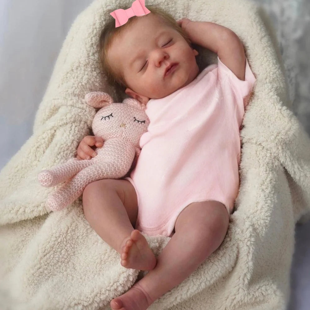 New Face Finished Reborn Baby Doll Alessia Lifelike Hand-Detailed Painted 3D Skin Tone Visible Veins Newborn Toy Gift For Girls
