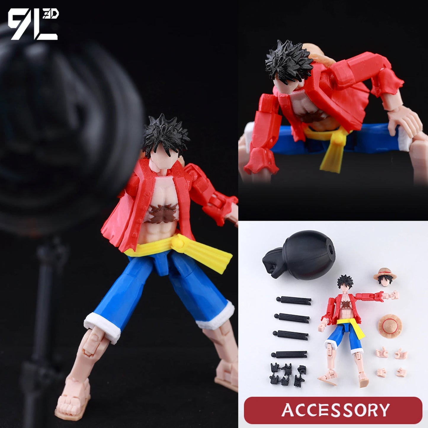 9L3D Printed Lucky Dummy 13 Spider-Man 3D Printed Action Figure, Multi-Jointed Poseable Anime Model, Collectible Gift for Fans
