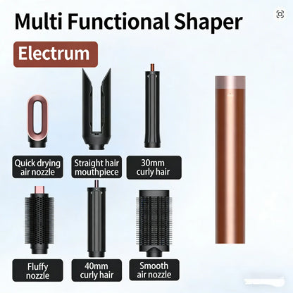 6-In-1 Hair Care Styler Negative Ion Blow Dryer Multi-Function Curling Iron Combination for Styling And Grooming