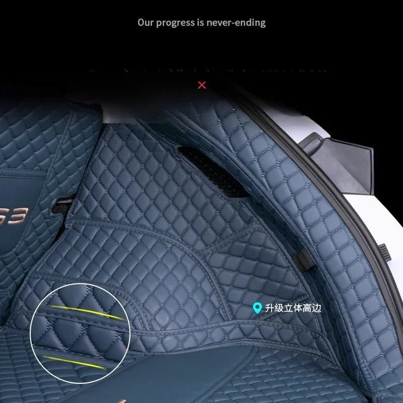 For GAC EMZOOM GS3 2023 2024 Car Boot Mat Rear Trunk Liner Cargo Leather Floor Carpet Tray Protector Accessories Mats
