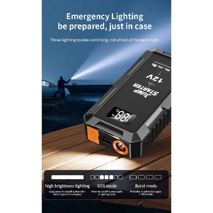 Portable Car Jump Starter Device Emergency Boosters High-power Automobile Bank Powerful Supply With Lighting Accessory