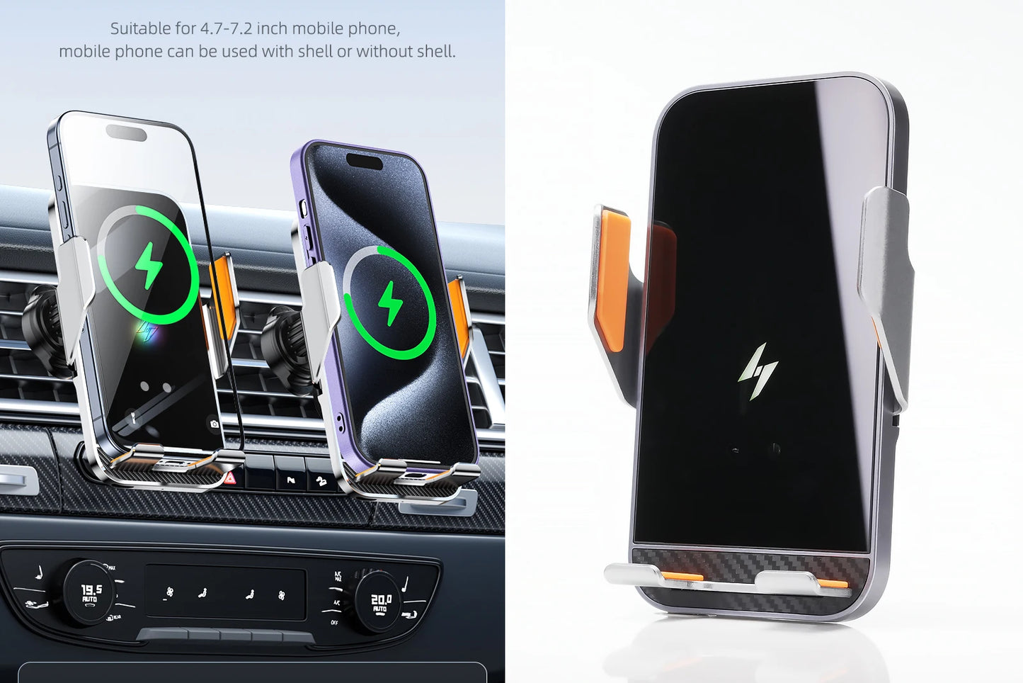 For Ford Everest 2023 2024 2025 Car Phone Holder Car Wireless Charging Mount Custom Designed Dual Phone Holder Base Accessories