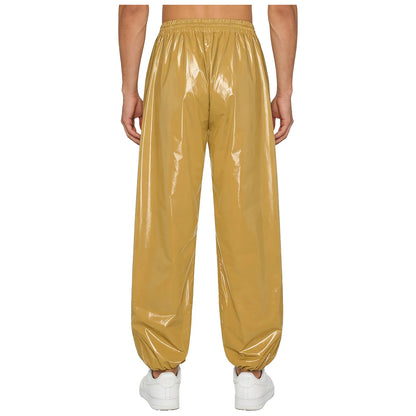 Mens Waterproof Jogging Pants Drawstring Waistband Trousers Pants for Dance Workout Quick-drying Beach Cycling Wear Long Pants