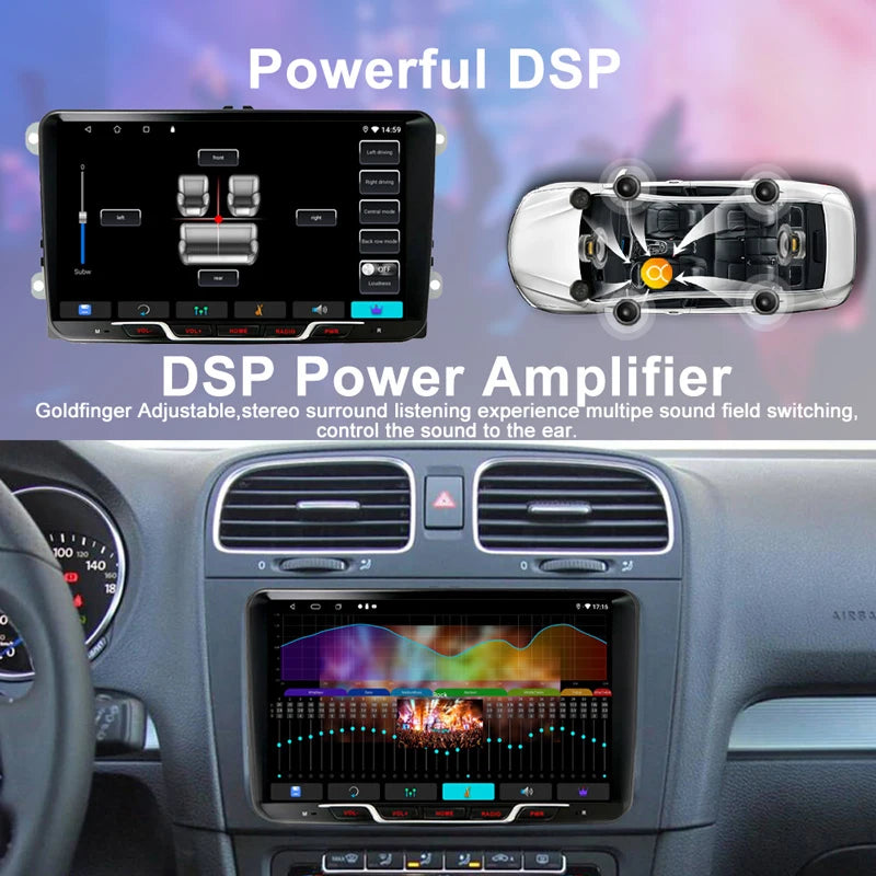 9" 4GB+64GB For VW Scirocco 2008-2015 Car Radio 2DIN Google Map Head Unit GPS Android Auto Stereo Steering Wheel Control