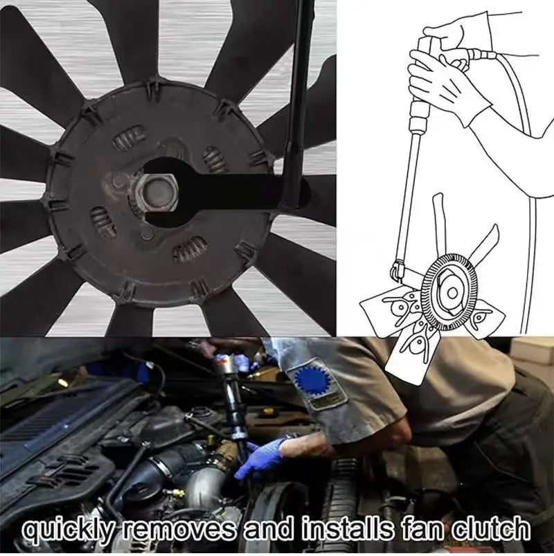 8Pcs Car Fan Removal Fixed Wrench Set Auto Cooling Fan Disassembly Repair Hand Tool
