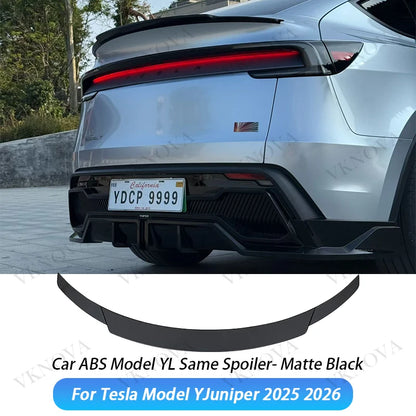 Glossy Black Rear Trunk Spoiler Trim Kit for Tesla Model Y Juniper 2025 - P Style Blade Sport Body Styling Exterior Accessories