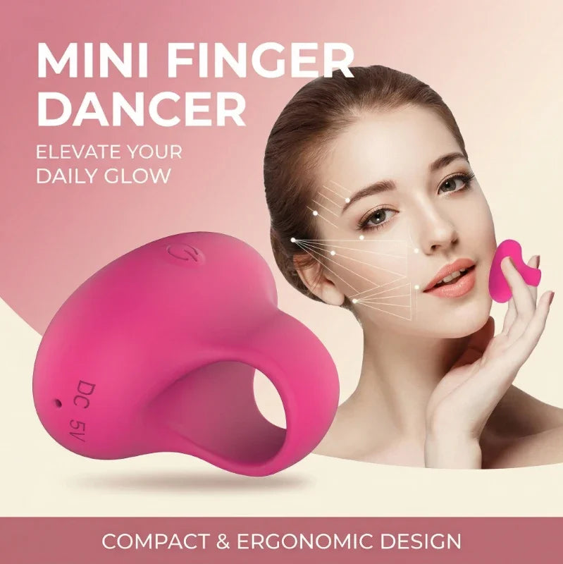 Portable Pocket Mini Ring Face And Eye Massager USB Charging Waterproof Skin Care Tool for Facial Eye Relief And Fatigue