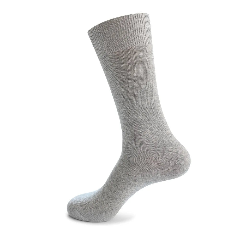 6 Pairs Large Men's Cotton Office Socks Long Solid White Black Mid-Calf Business Formal Sock Casual Plus Size 45 46 47 48 49 50