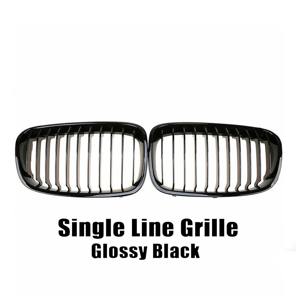XVIP Car Front Grille Grills Gloss Black for BMW 1 Series F20 m140i 118d F21 2012-2014 Front Diamonds Style Grille Accessories