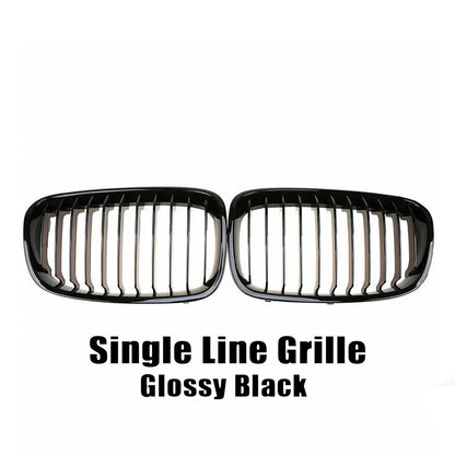 XVIP Car Front Grille Grills Gloss Black for BMW 1 Series F20 m140i 118d F21 2012-2014 Front Diamonds Style Grille Accessories