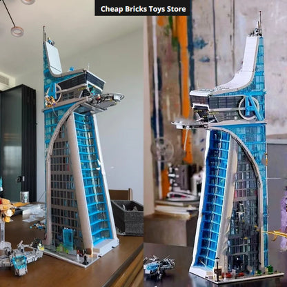 Cheapest The Bugle Building Of Daily Avengers Tower Bricks Building Blocks Dispaly Model Assemble Toy for Home Decor Adult Gifts