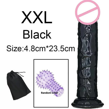 Realistic Anal Butt Plug Soft Jelly Dildo Suction Cup G Spot Anal Vaginal Masturbators Penis Dick Adult Sex Toys For Women Men