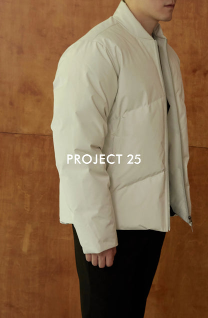 PROJECT 25 Men's Short Simple 90% White Duck Down Jacket Thickened Warm High-End Down Coat Zip Casual Winter Jacket