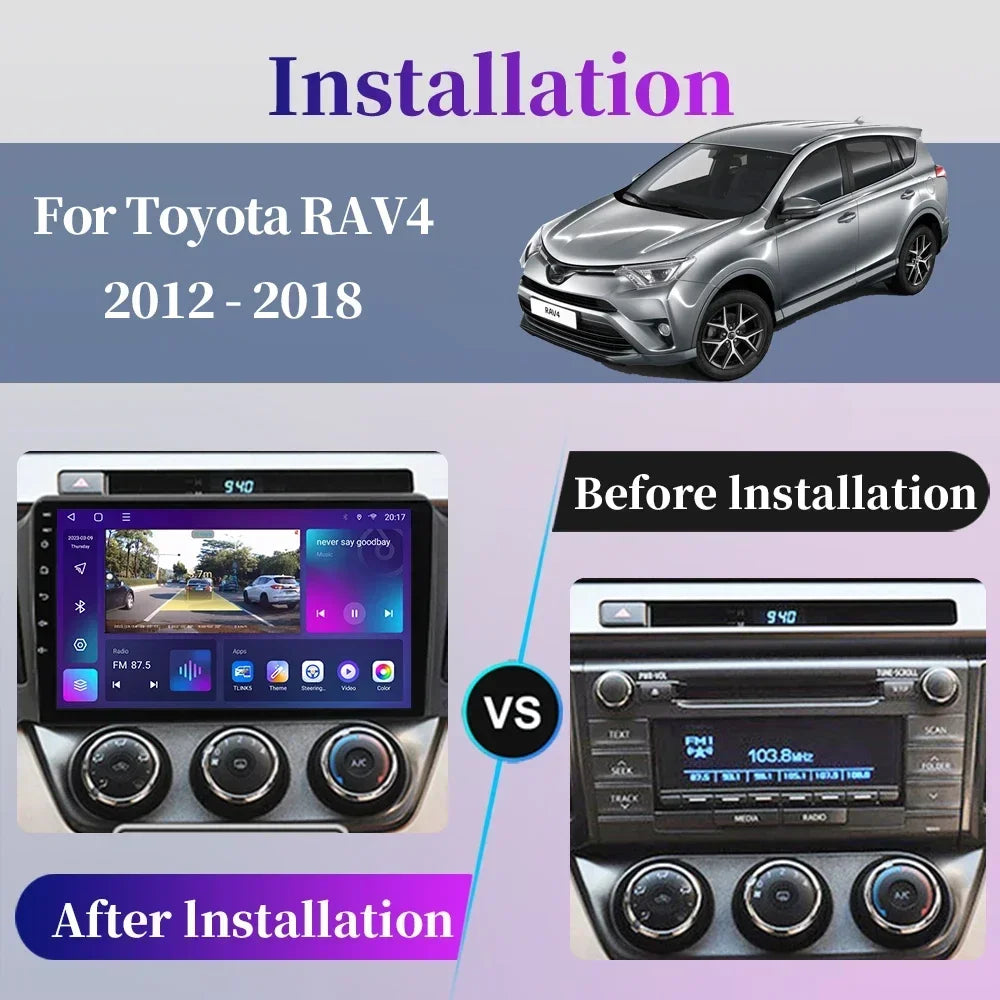 For Toyota RAV4 Rav 4 XA40 2012 - 2018 Car Radio Android Multimidia Player Navigation GPS Carplay Auto Stereo Intelligent System