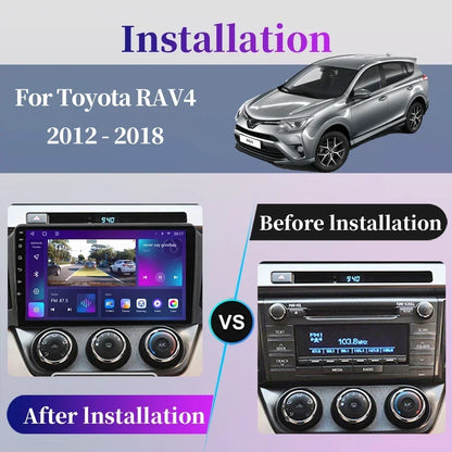 For Toyota RAV4 Rav 4 XA40 2012 - 2018 Car Radio Android Multimidia Player Navigation GPS Carplay Auto Stereo Intelligent System