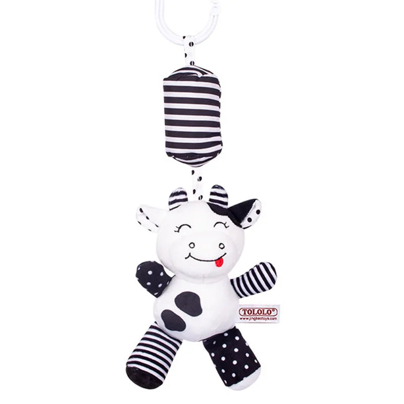 Newborn Sensory Toys For Babies Educational Baby Book Crib Toys Black White Baby Toys Animal Cloth Book Baby Toys 0 12 Months