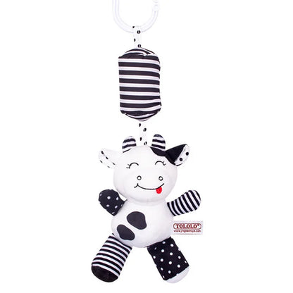 Newborn Sensory Toys For Babies Educational Baby Book Crib Toys Black White Baby Toys Animal Cloth Book Baby Toys 0 12 Months
