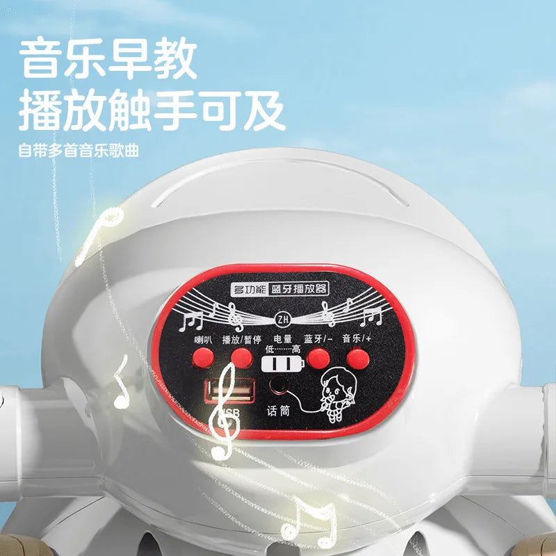 Kids Electric Ride on Motorcycle 3-Wheel Battery Powered Toy Car for 3-6 Years Old Boys Girls Remote Control Push Car Children O