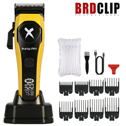 BRDCLIP 619 339 Hair Clippers Cordless Clippers Barber Electric DLC T-Blade Trimmer Portable Detail Trimmer LED Trimmer for Men