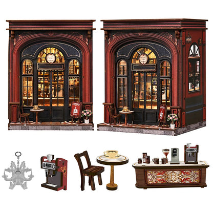 DIY Wooden Handmade Book Nook Dollhouses Building Kits 3D Puzzles Wooden Doll Houses Desk Home Decor Toys For Adult Gifts