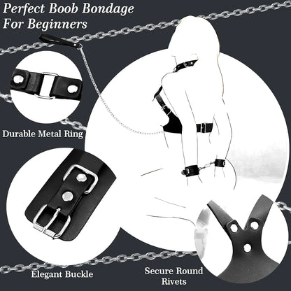 BDSM Pussy Handcuffs Sex Toys Games for Couples Slave Harness Cuffs Bondage Straps Erotic Obedience Turn Female Sex Kits