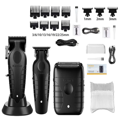 New Kemei Original Hair Clipper Kit KM-2296 KM-2299 KM-T95 Rechargeable Electric Hair Trimmer Barber Professional Shaver For Men