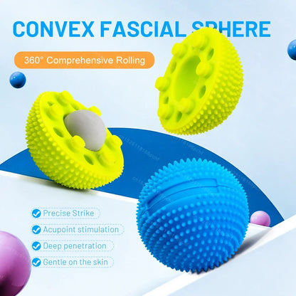 Detachable Foot Neuro Massage Ball with Spikes Pilates Yoga Sports Fitness Muscle Relaxation Massage Ball for Body Hand Therapy