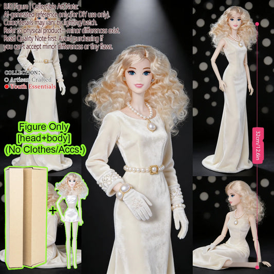 12.6 Inch 1/6 Fashion BJD MJD Supermodel Doll Ball Jointed Posable Collectible Realistic Hair NoClothes