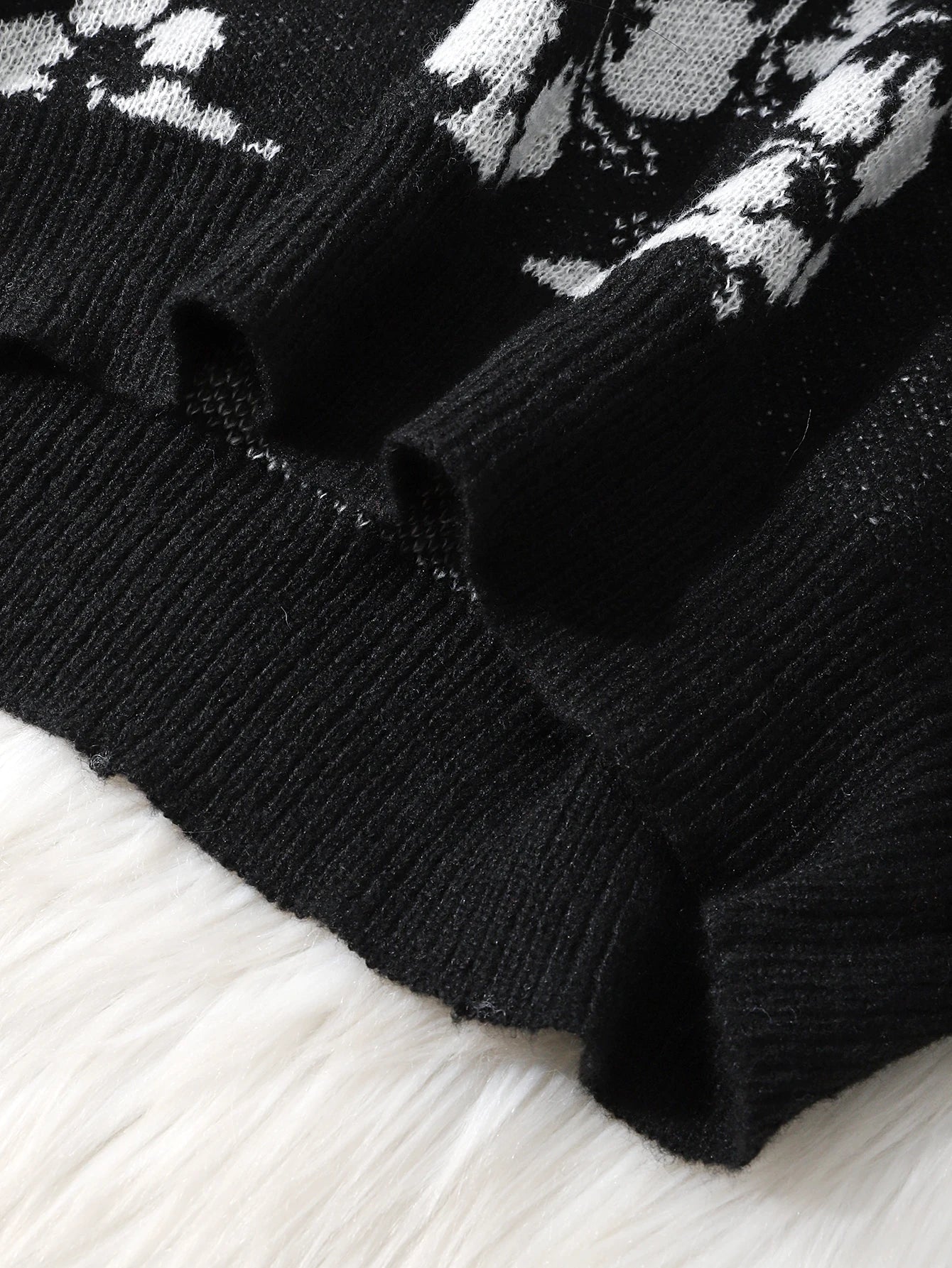 All-Over Floral Jacquard Pattern Pullover Sweater, Casual Crew Neck Knit Men's Pullover, Super Cool Winter Gift