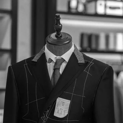 High Quality Black Blazer Men Fashion Jacket Wedding Casual Business Elite Gathering Best Man Suit Jacket Double Breasted Coat