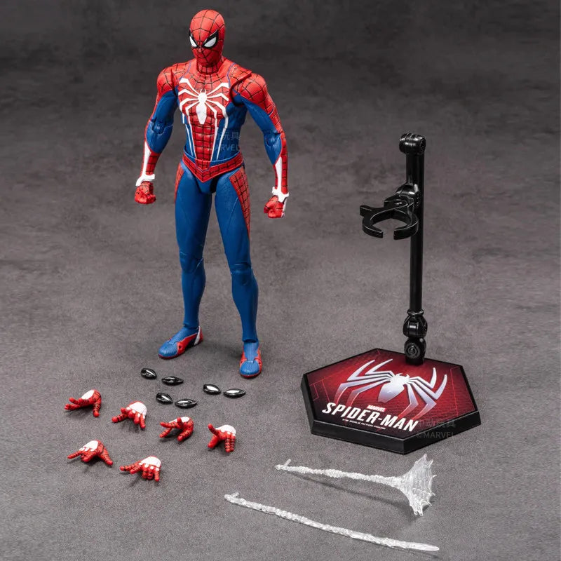 Zd Toys Marvel Ps4 Spider Man Velocity Suit Action Figure Fully Articulated Joint Movable Collectible Model Toy Gift For Adult