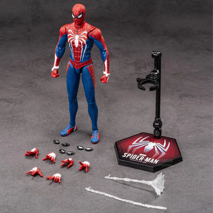 Zd Toys Marvel Ps4 Spider Man Velocity Suit Action Figure Fully Articulated Joint Movable Collectible Model Toy Gift For Adult