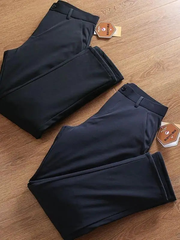 Graphene Self-Heating Goose down Thermal Padded Pants Winter Warm Storage Heat Straight Leg Long Trousers Fashion Urban Casual