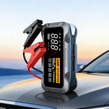 14000mAh Car Jump Starter&Tire Inflator 4 in 1 Battery Starter 12V Powerful Professional 4000A Auto Booster Splitter Universal