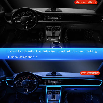 5V DIY LED Strip Car Interior Atmosphere Lighting Flexible Light Line Tube With USB Auto Decoration Ambient Lamp 1M/2M/3M/5M2026