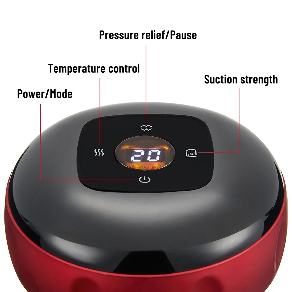 Smart Vacuum Cupping Massager Guasha Scraping Fat Burning Slimming for Muscle Soreness 12 Levels Smart Dynamic Cupping Jar