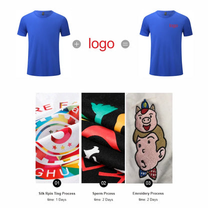 Quick-Drying Breathable Sports T Shirt Custom Logo Embroidery Printed Personal Group Design Photo Summer Men And Women Tops