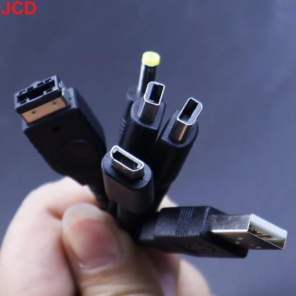 JCD 5 in 1 USB Charging Cable For New 3DS XL NDS Lite NDSI LL WII U Charger For GBA For PSP 1000/ 2000 3000 Gaming Cable