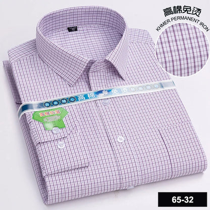 Men's Long Sleeve Casual Shirts Fashion Print Cotton Standard Fit Button Pocket Soft Shirts For Man Office Business Dress New