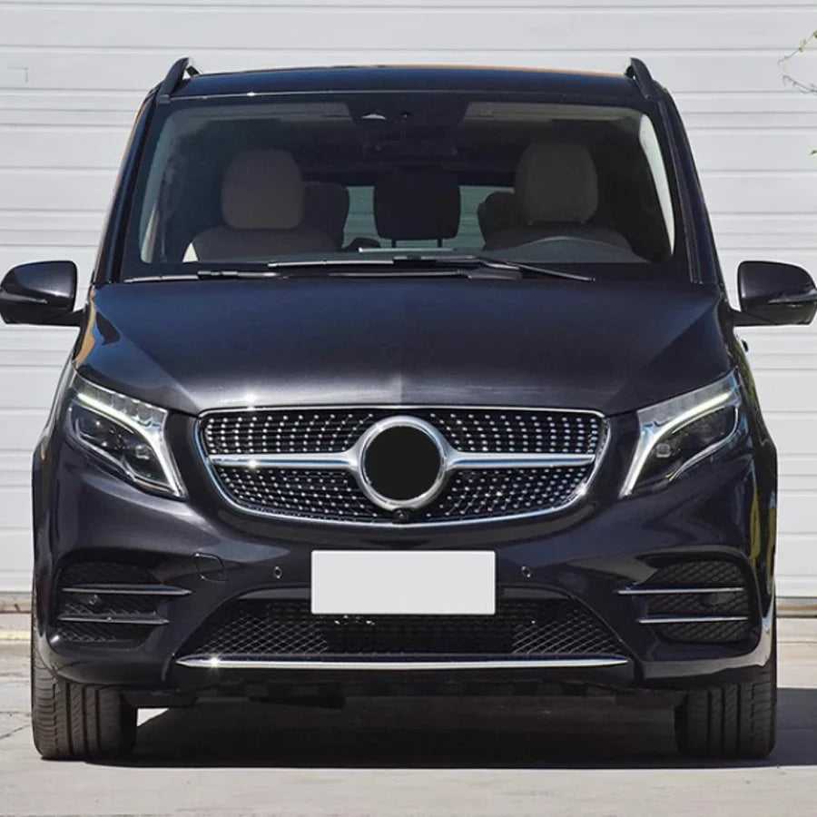 For Mercedes-Benz V-Class W447 V260 V250 2016 To 2020 Front Grille Bumper Racing Diamond Grill Tuning Accessories Body Kits