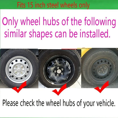 R15 4pcs/set Universal Car Iron Steel Wheel Hubcaps Trim 15 inch Car Replacement Tires Wheel Cover Caps for Iron Steel Wheel