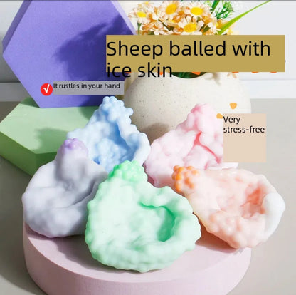 Shapeable Vacuum Squishies Sand Ball Grape Stress Ball Stress Relief Noisy Ball Desktop Squeezing Soothing Toy Birthday Gift