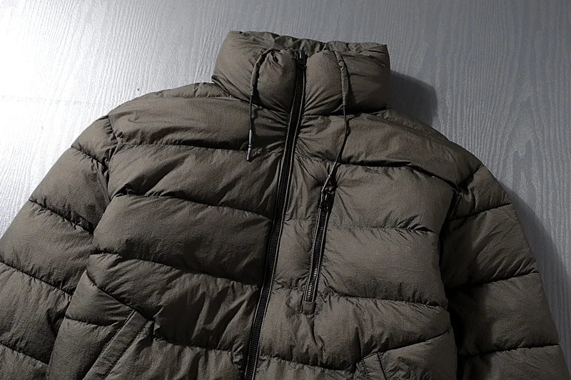 ECO Cloud Fill Lightweight Thick Men's Cotton Jacket Stand Collar down Alternative Coat Youth Casual Standard Fit Short Style