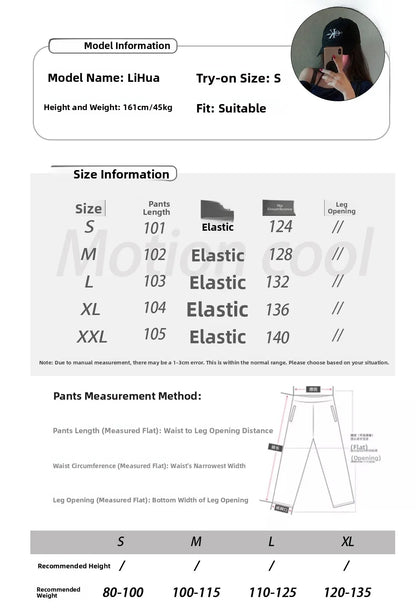 American Style Hip Hop Glitter Sports Pants Women's Spring Summer Loose Wide Leg Sweatpants Jazz Dance Floor Length Pants